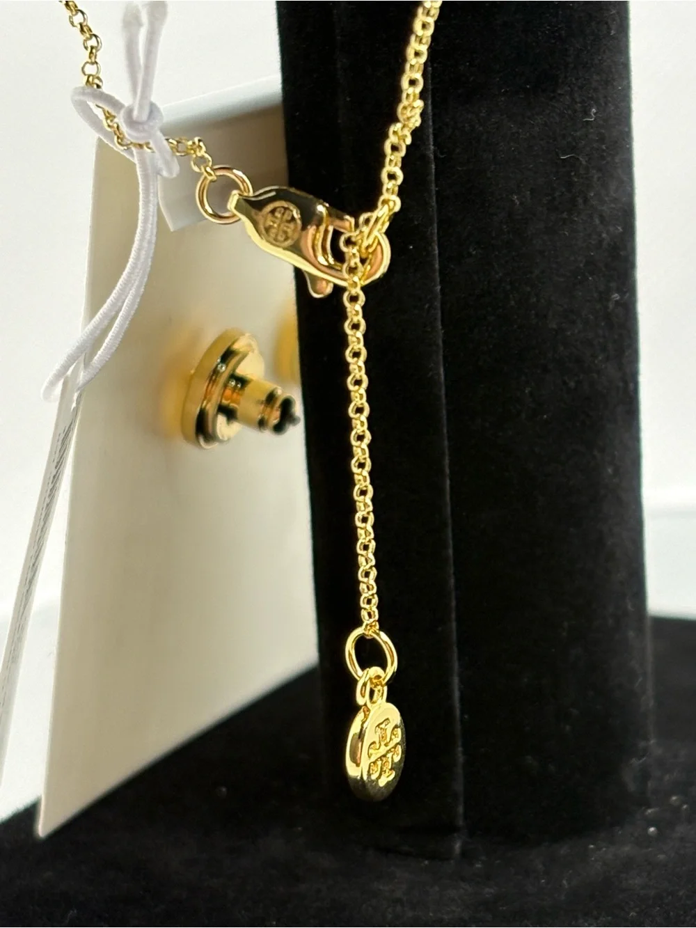 Tory Burch Gold Logo Stud Earrings - Shiny Gold